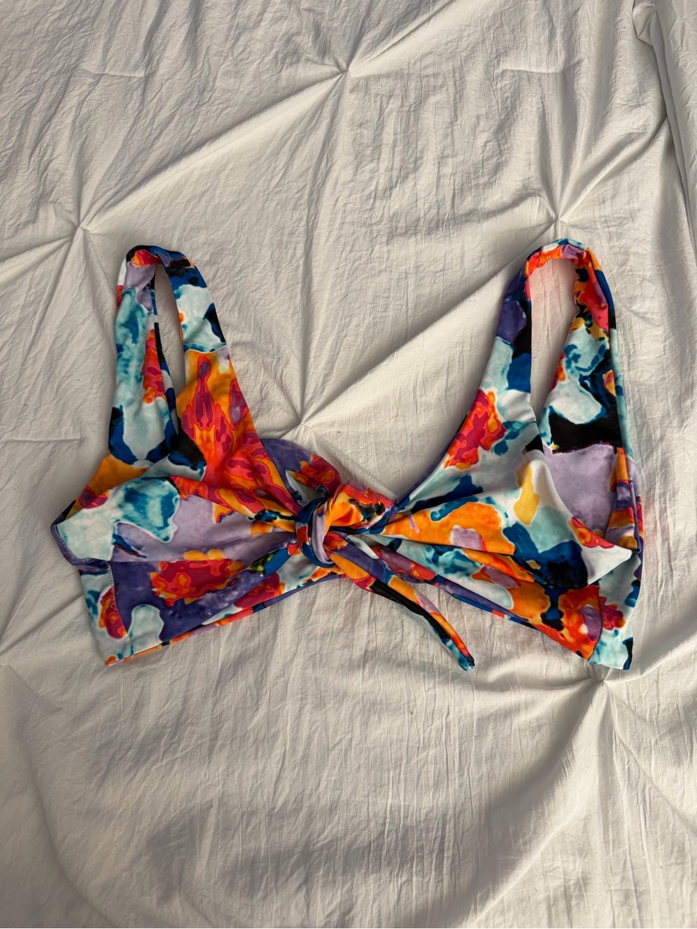 SHEIN - Blue Orange Purple Tie-Dye Top